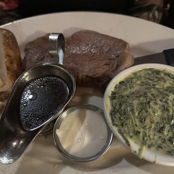 Burbank Smokehouse - Filet mignon with baked potato and creamed asparagus - Steakhouses Near Me - Burbank, California Burbank Smokehouse - Filet mignon with baked potato and creamed asparagus - Steakhouses Near Me - Burbank, California
