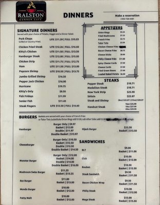 Menu photo 1 Ralston  Corner Cafe Ralston, OK