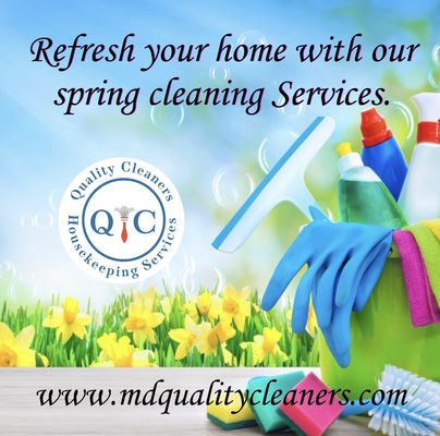 Cleaning Services - Whether you need a deep clean, spring cleaning, move in/move out clean, or biweekly cleaning, we do it all! Call us today!