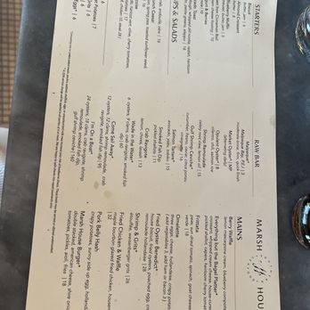 Marsh House - Menu - Southern Near Me - Nashville, Tennessee