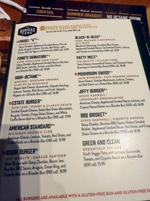 Menu photo 1 Ford's Garage Dearborn Dearborn, MI Menu photo 1 Ford's Garage Dearborn Dearborn, MI