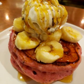 Urban Coffee Roaster - The best for last - pink pancakes with bananas and ice cream, to die for! - Coffee & Tea Near Me - Hong Kong, HK