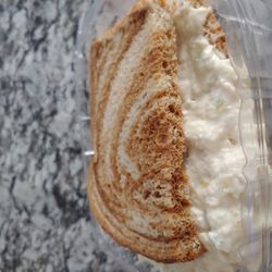 Half Chicken salad. Good but to creamy and sweet for me