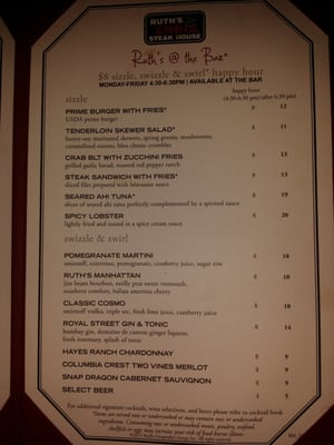Menu photo 8 Ruth's Chris Steak House Marina del Rey, CA Menu photo 8 Ruth's Chris Steak House Marina del Rey, CA