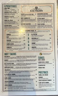 Menu photo 1 Bar Tulio's Miami, FL Menu photo 1 Bar Tulio's Miami, FL