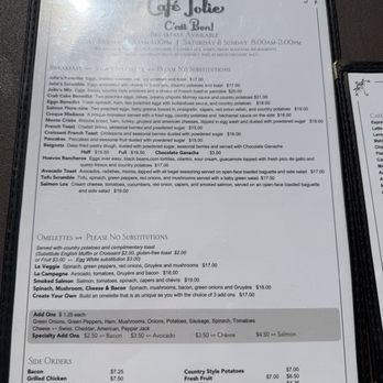 Cafe Jolie - Menu - Breakfast & Brunch Near Me - Alameda, California