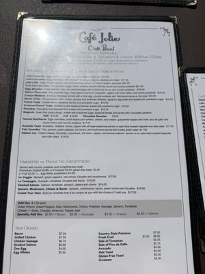 Menu photo 3 Cafe Jolie Alameda, CA