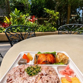 Mama-Ya Bishop Street Cafe - Butterfish bento and multigrain rice, tamago, pickled ginger, simmered vegetables. - Japanese Near Me - Honolulu, Hawaii Mama-Ya Bishop Street Cafe - Butterfish bento and multigrain rice, tamago, pickled ginger, simmered vegetables. - Japanese Near Me - Honolulu, Hawaii