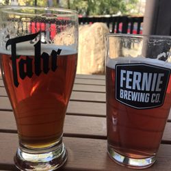Pizza of Waterton - Fahr copper ale and fernie huckleberry wheat