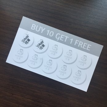 Yokee Milk Tea - 2.2.18 - Stamp Card - Bubble Tea Near Me - Oakland, California Yokee Milk Tea - 2.2.18 - Stamp Card - Bubble Tea Near Me - Oakland, California