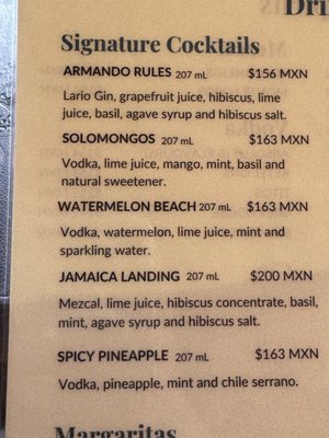 Menu photo 5 Solomon's Landing Cabo San Lucas, BCS Menu photo 5 Solomon's Landing Cabo San Lucas, BCS