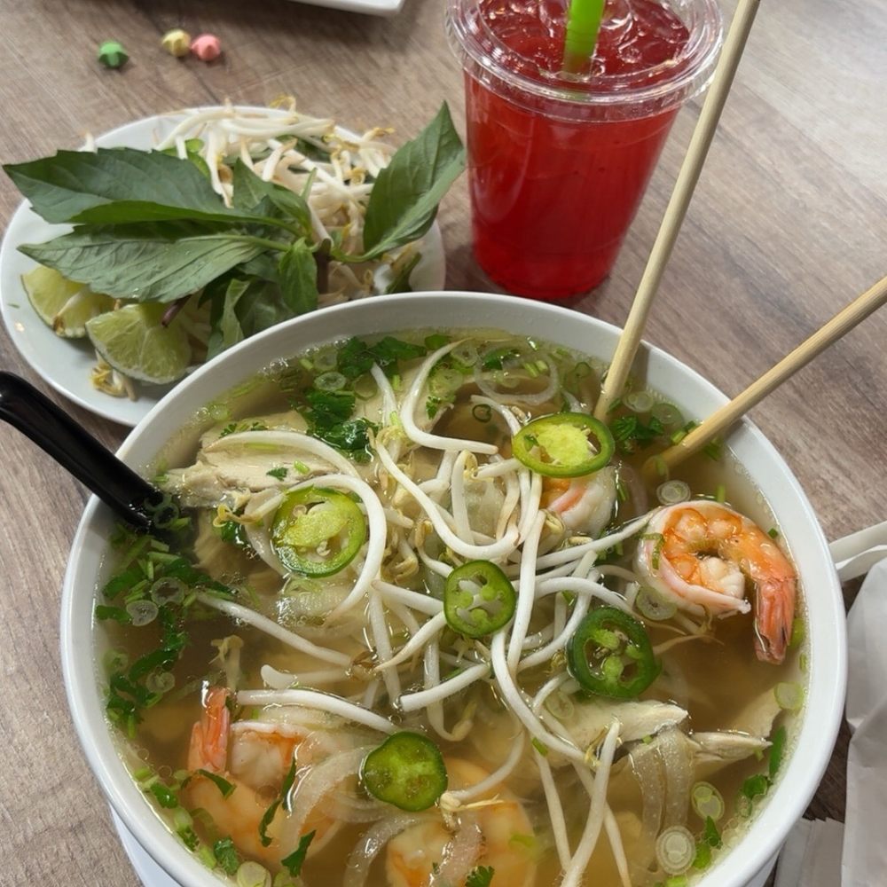 Pho District - P11. Ph Chicken (Beef Broth) added Shrimp - Soup Near Me - Glen Burnie, Maryland