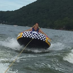 Tubing on greenwood lake marina