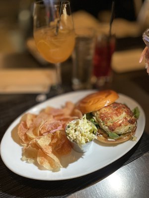 Photo of BlackSalt - Washington, DC, DC, US. BlackSalt Maryland Crab Cake Sandwich