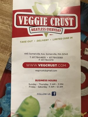 Menu photo 2 Veggie Crust Somerville, MA