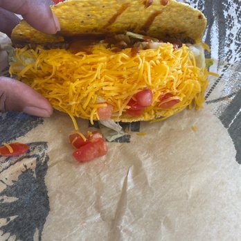 Del Taco - Taco with extra cheese I paid for - Mexican Near Me - Norco, California