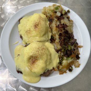 Willy's Eatery - Eggs Benedict Carnivore w/ "Those Potatoes" - Greek Near Me - Anaheim, California Willy's Eatery - Eggs Benedict Carnivore w/ "Those Potatoes" - Greek Near Me - Anaheim, California