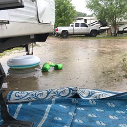 Yankton / Missouri River KOA - Wow. A bit of rain and everything floods. Perhaps a little maintenance around the place would improve your run off situation