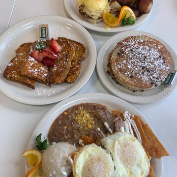 Aloha Stacks - Captain Mac Nut French Toast, Chocolate Chip Pancake, Kalua Pork Benedict, Island Chilaquiles - Pancakes Near Me - Cerritos, California