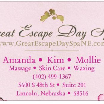 The Great Escape Day Spa - Massage Near Me - Lincoln, Nebraska The Great Escape Day Spa - Massage Near Me - Lincoln, Nebraska
