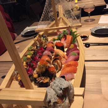Fuji at Assembly - 60 piece sushi boat for $135 - Sushi Bars Near Me - Somerville, Massachusetts Fuji at Assembly - 60 piece sushi boat for $135 - Sushi Bars Near Me - Somerville, Massachusetts