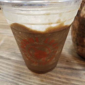 Bodhi Leaf Coffee Traders - Mocha frappe. It was good but the pineapple paradise smoothie was better. - Coffee & Tea Near Me - Orange, California Bodhi Leaf Coffee Traders - Mocha frappe. It was good but the pineapple paradise smoothie was better. - Coffee & Tea Near Me - Orange, California