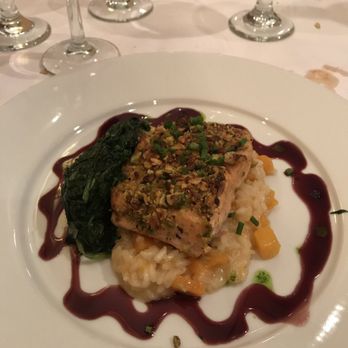 Gregorio's - Pistachio Crusted Salmon - Mediterranean Near Me - Chatham, New Jersey Gregorio's - Pistachio Crusted Salmon - Mediterranean Near Me - Chatham, New Jersey