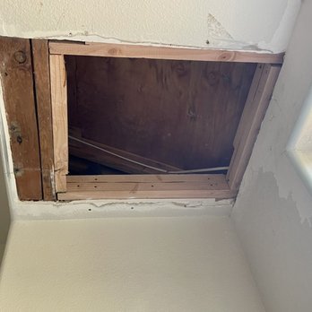 Home Pro The - After Russ removed the damaged sheetrock and insulation, and reframed the damaged area - Handyman Near Me - Santa Cruz, California