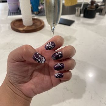 Millicent and Company - Spider web acrylic nails by Sandra Tejeda - Hair Salons Near Me - La Mesa, California Millicent and Company - Spider web acrylic nails by Sandra Tejeda - Hair Salons Near Me - La Mesa, California