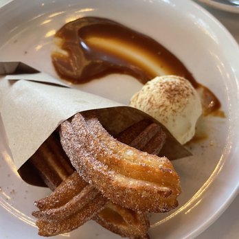 Flora - Churros with Vanilla ice cream - Mexican Near Me - Houston, Texas Flora - Churros with Vanilla ice cream - Mexican Near Me - Houston, Texas