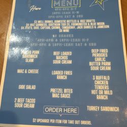 Elly's - Happy hour menu