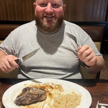 LongHorn Steakhouse - Ribeye and Seasoned Rice Pilaf - Steakhouses Near Me - West Palm Beach, Florida