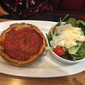 Giordano's - Sausage pizza with house salad - Pizza Near Me - Beavercreek, Ohio