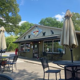 Outdoor seating in the shade. Outdoor seating in the shade.