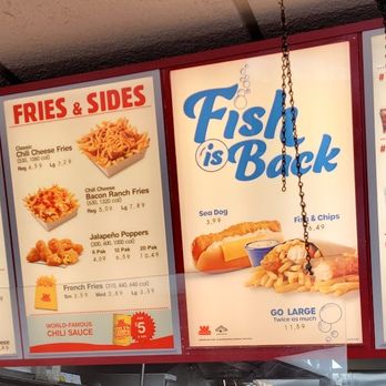 Wienerschnitzel - Menu boards. - Fast Food Near Me - Santa Maria, California