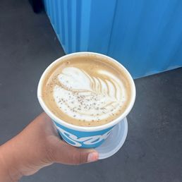 Hot volcano latte with oat milk Hot volcano latte with oat milk