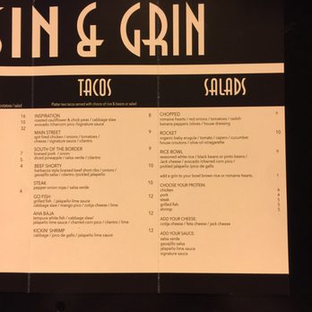 Sin & Grin - Menu-2 - Tacos Near Me - Gaithersburg, Maryland Sin & Grin - Menu-2 - Tacos Near Me - Gaithersburg, Maryland