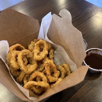 Hawaii Station - Calamari fried to perfection and this brown sauce that had me humming - Hawaiian Near Me - Edison, New Jersey
