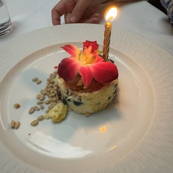 Sazon - Sweet little pastry cream and phyllo birthday dessert - Mexican Near Me - Santa Fe, New Mexico Sazon - Sweet little pastry cream and phyllo birthday dessert - Mexican Near Me - Santa Fe, New Mexico