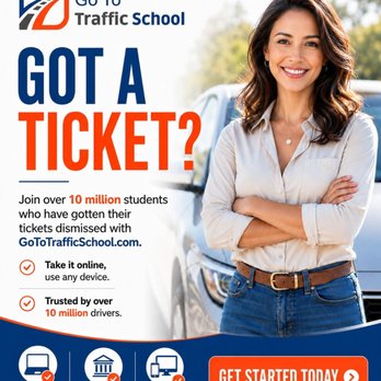 Go To Traffic School - Got a ticket? It doesn't have to stay on your record forever.
Be with us at Gototrafficschool.com - Traffic Schools Near Me - Garden Grove, California Go To Traffic School - Got a ticket? It doesn't have to stay on your record forever.
Be with us at Gototrafficschool.com - Traffic Schools Near Me - Garden Grove, California