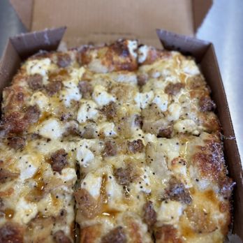 Little Dynamite - Hot Jimmy! 10 inches long by 10 inches wide and 2 inches thick with an excellent crust crunch! - Pizza Near Me - Los Angeles, California