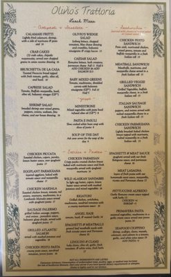 Menu photo 1 Olivio's Trattoria Simi Valley, CA Menu photo 1 Olivio's Trattoria Simi Valley, CA