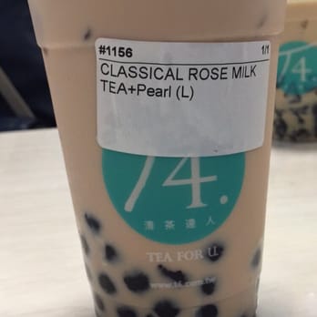 T4 - classical rose milk tea with large pearls - Bubble Tea Near Me - Stockton, California