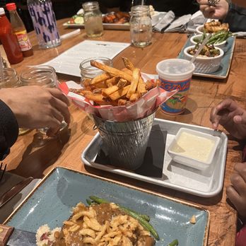 It's A Southern Thing - French fries, brussel sprouts and potato wedges - Southern Near Me - Durham, North Carolina