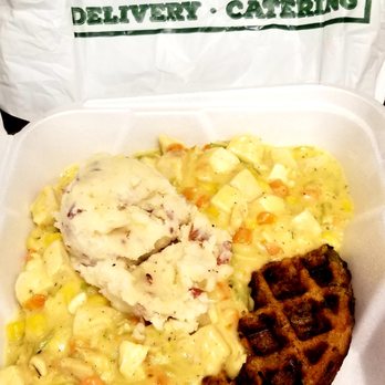 Metro Diner - Creamy chicken and mashed taters on a stuffing waffle! - American Near Me - Altamonte Springs, Florida
