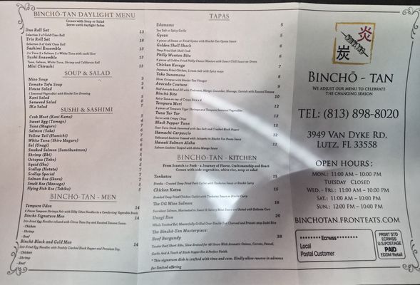 Menu photo 4 Bincho Tan Bistro Lutz, FL