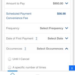Acadia Apartments - Service fee screenshot 