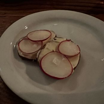 Cascina Spinasse - Radish crostini with high fat butter - Italian Near Me - Seattle, Washington