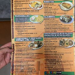 Metro Balderas Taqueria - Menu