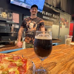 Colony Mash Brewing - Mexican Imperial Stout - Omg abuelita chocolate and 5 different Chili's layer the flavor and the S&P (Salami and Pepper) pizza. 